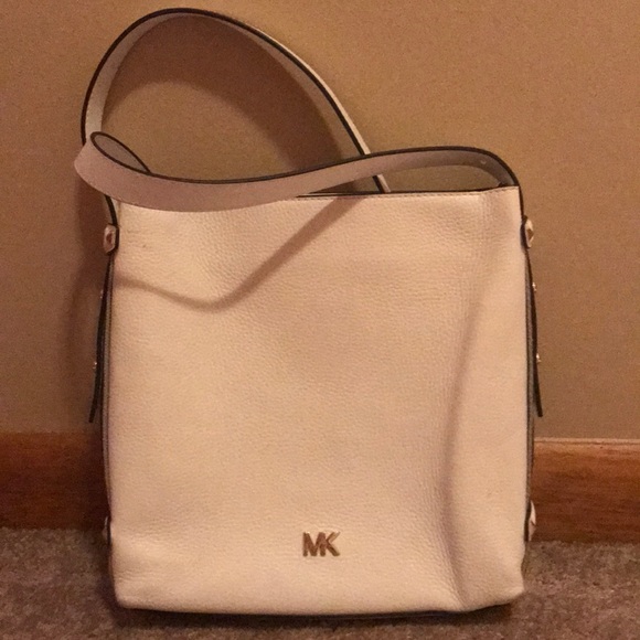 Michael Kors Handbags - Michael Kors - White crossbody bag w/ gold accents